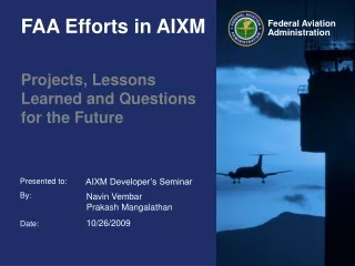 FAA Efforts in AIXM