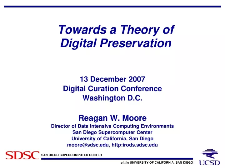 towards a theory of digital preservation