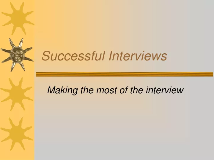 successful interviews