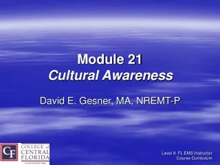Module 21 Cultural Awareness