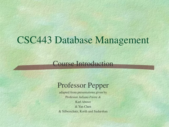 csc443 database management