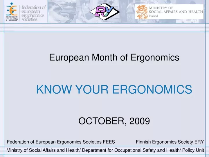 european month of ergonomics know your ergonomics