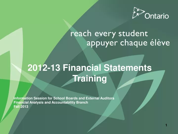 2012 13 financial statements training
