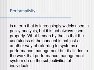 performativity