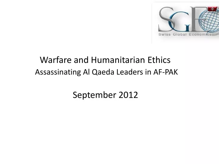 warfare and humanitarian ethics assassinating