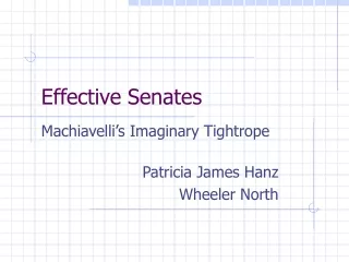 Effective Senates