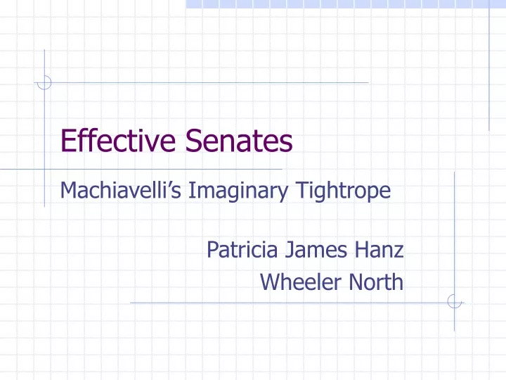 effective senates