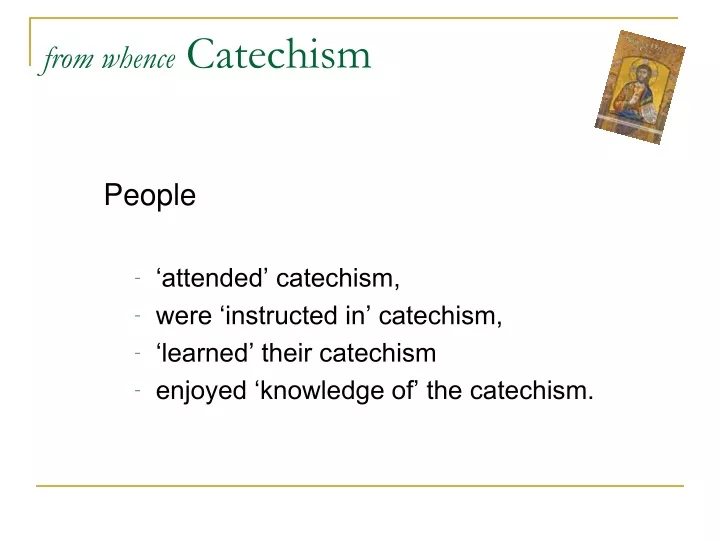 from whence catechism