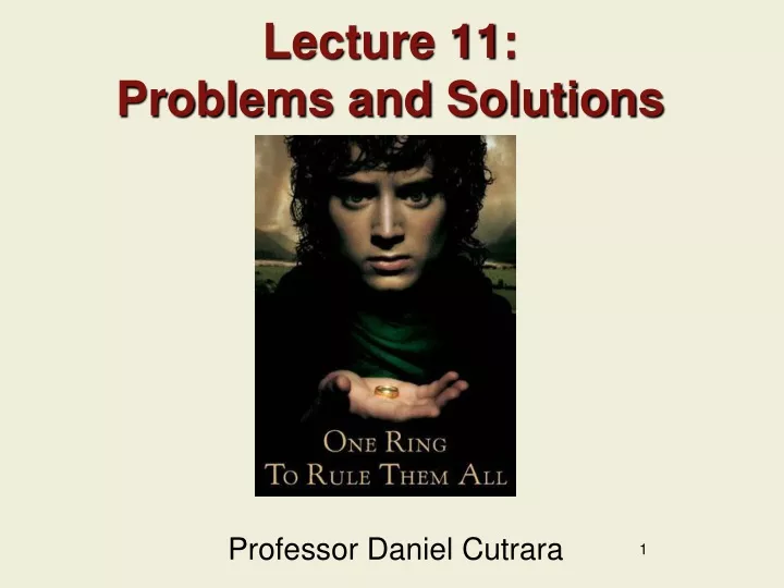 lecture 11 problems and solutions