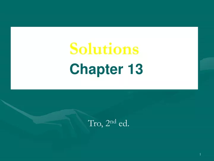 solutions chapter 13