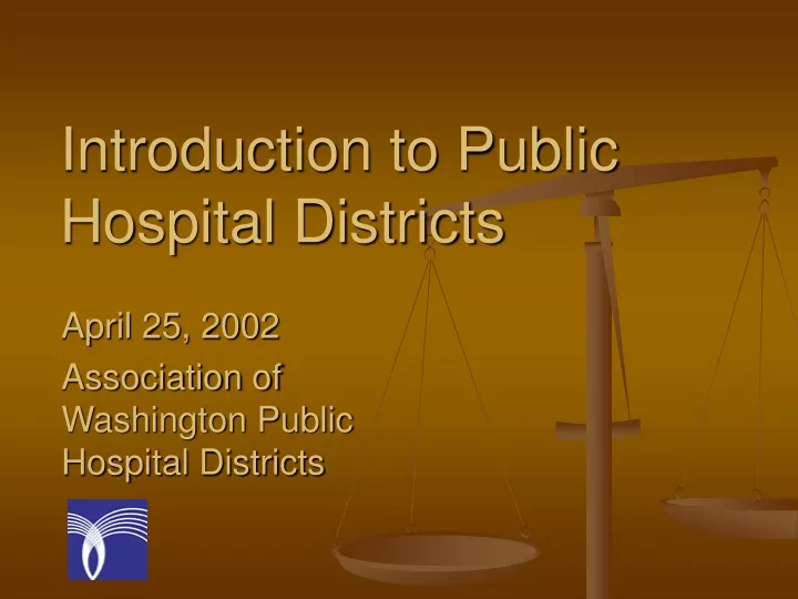 introduction to public hospital districts