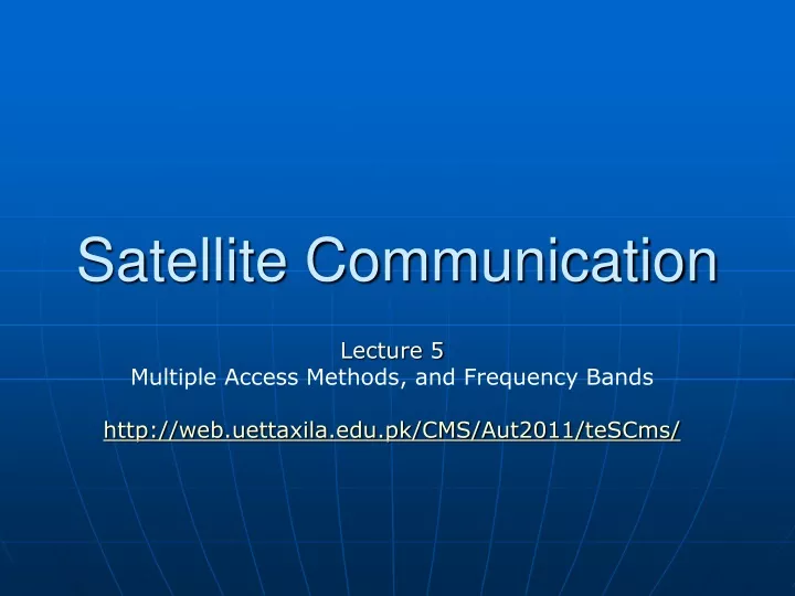 satellite communication