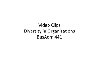 Video Clips Diversity in Organizations BusAdm  441