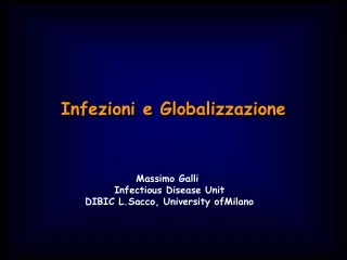 Infezioni e Globalizzazione