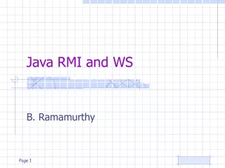Java RMI and WS