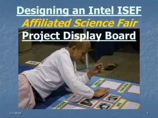 Designing an Intel ISEF Affiliated Science Fair  Project Display Board