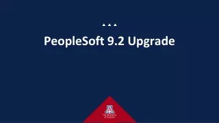 PeopleSoft 9.2 Upgrade