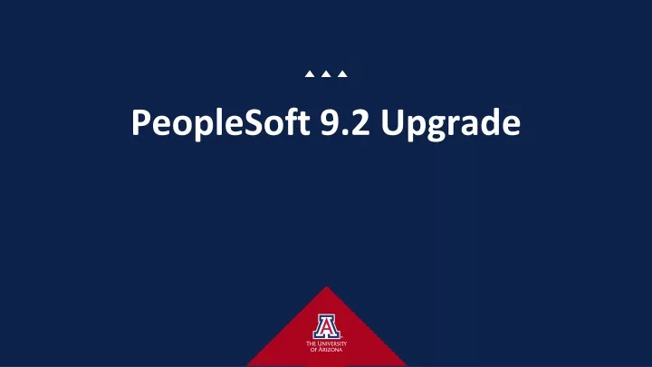 peoplesoft 9 2 upgrade