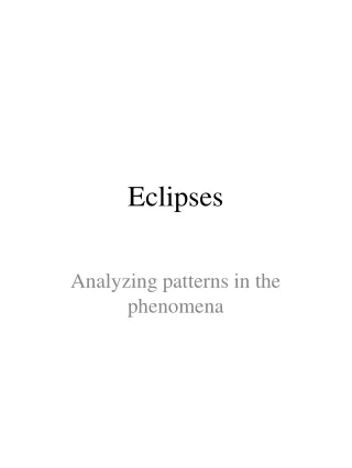 Eclipses