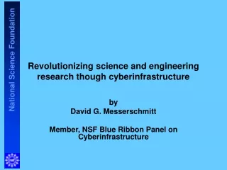Revolutionizing science and engineering research though cyberinfrastructure