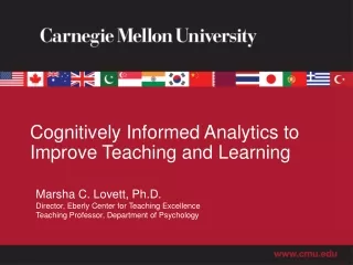 Cognitively Informed Analytics to Improve Teaching and Learning