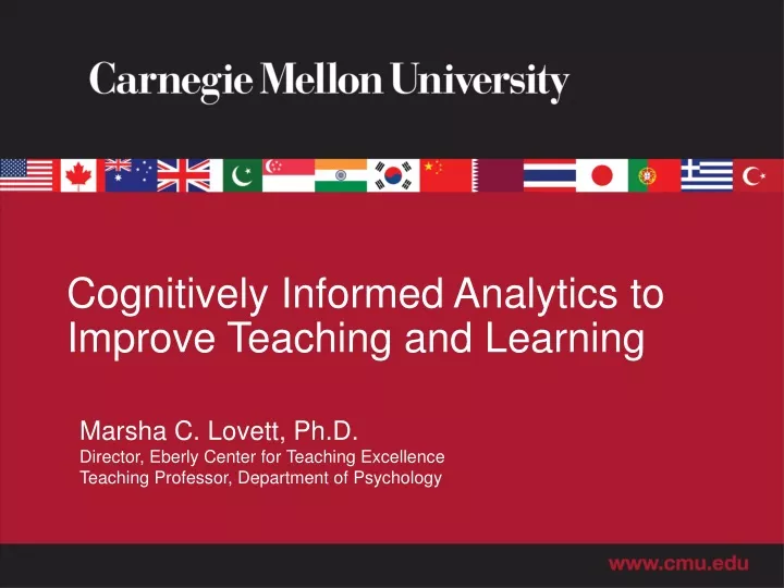 cognitively informed analytics to improve