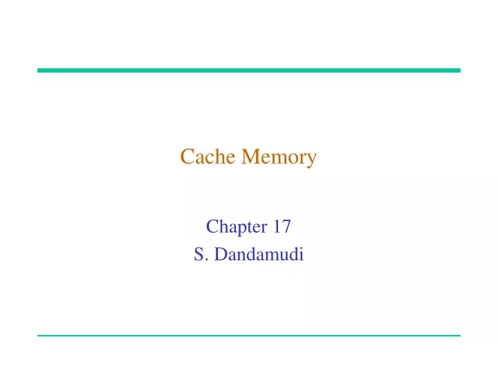 cache memory