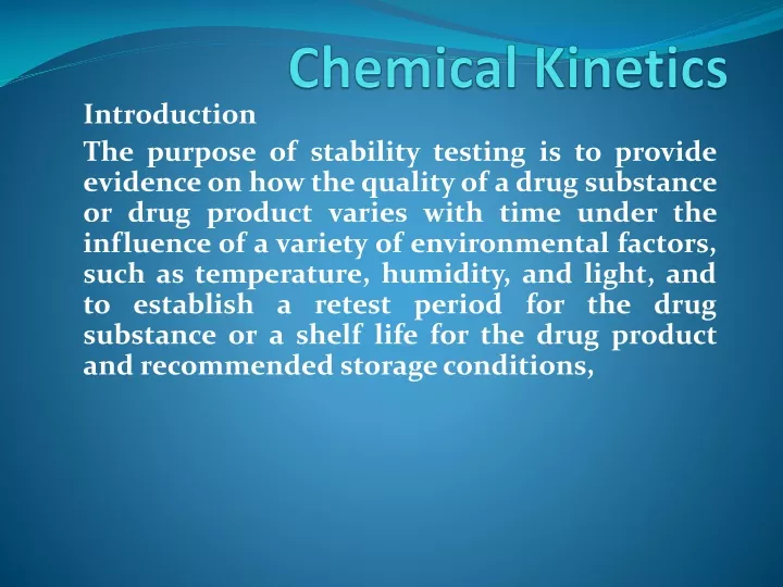 chemical kinetics