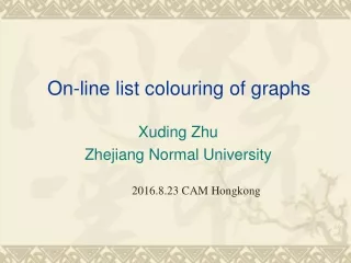 On-line list colouring of graphs