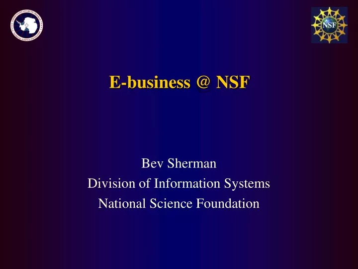 e business @ nsf