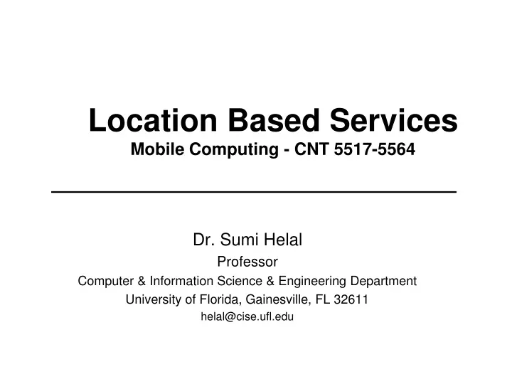 location based services mobile computing cnt 5517 5564