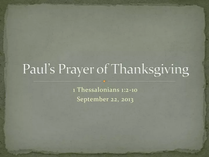 paul s prayer of thanksgiving