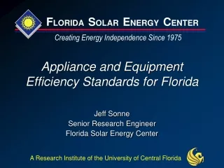 Appliance and Equipment Efficiency Standards for Florida