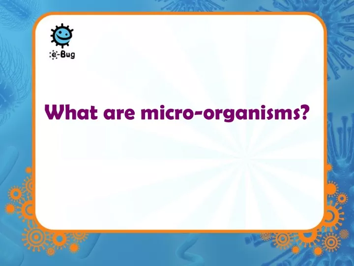 what are micro organisms