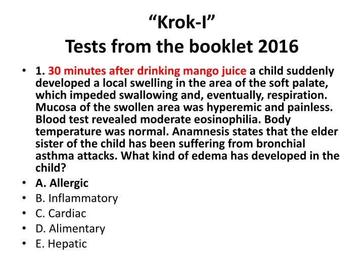 krok i tests from the booklet 2016