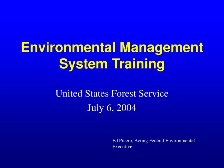 environmental management system training