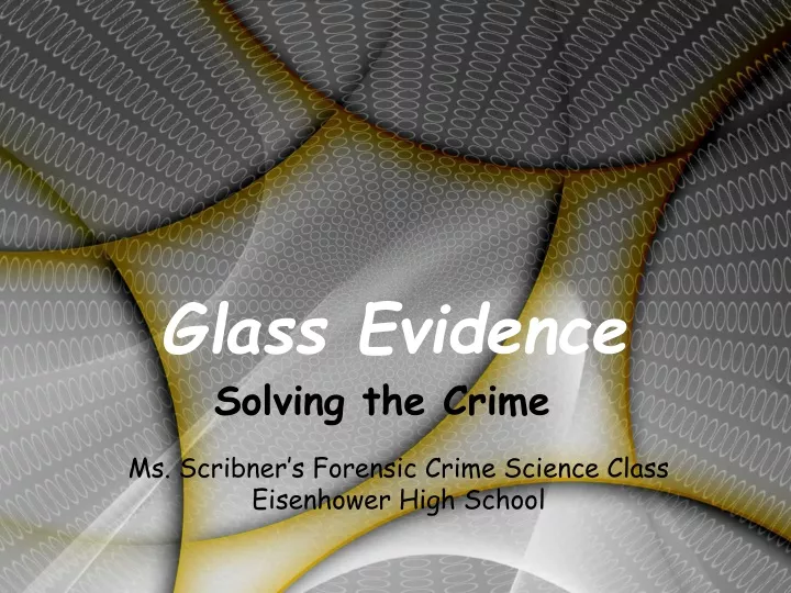 glass evidence