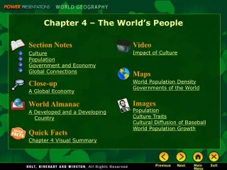 Chapter 4 – The World’s People