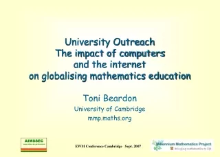Toni Beardon University of Cambridge     mmp.maths