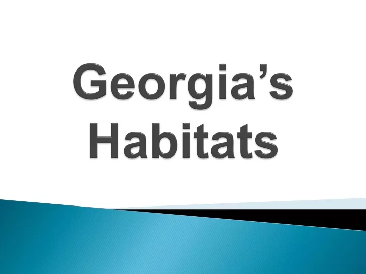 georgia s habitats
