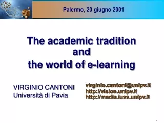 The academic tradition  and the world of e-learning