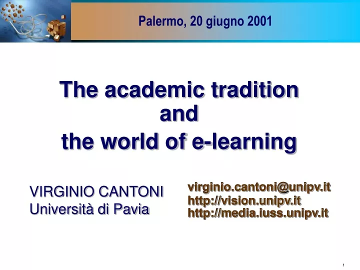 the academic tradition and the world of e learning