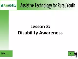 Lesson 3:  Disability Awareness