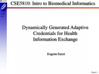 CSE5810: Intro to Biomedical Informatics
