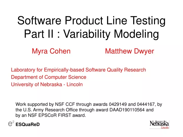 software product line testing part ii variability modeling