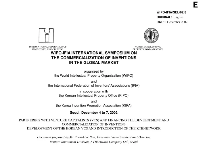 wipo ifia international symposium