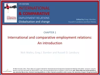 CHAPTER 1 International and comparative employment relations: An introduction