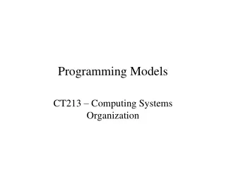Programming Models