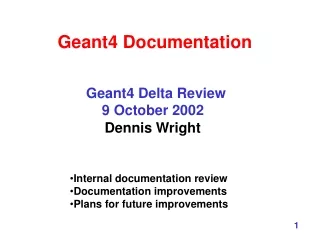 Geant4 Documentation