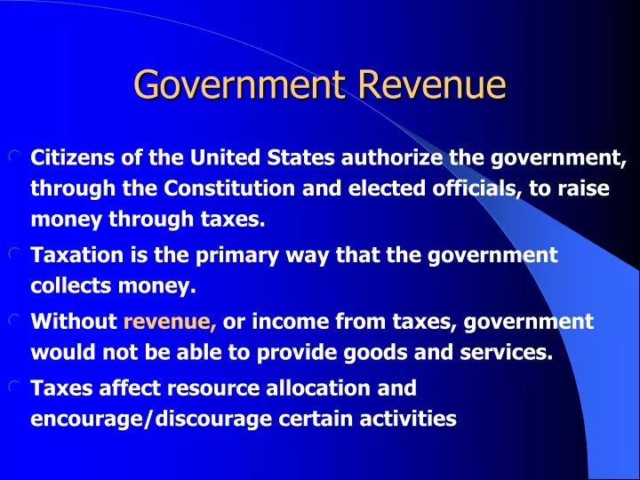 government revenue